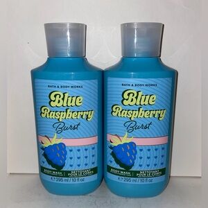 Bath & Body Works 2x Blue Raspberry Burst Body Wash 10oz Discontinued New